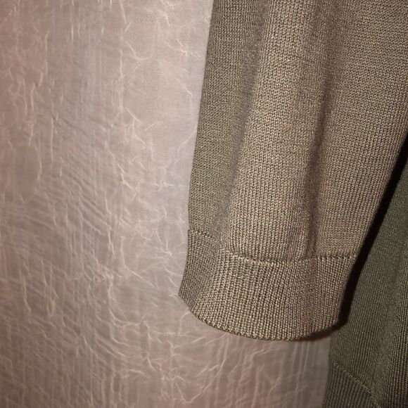 Talbots S Sage Green Button Front V Neck Knit Cardigan and XS Tank Set - Picture 11 of 13